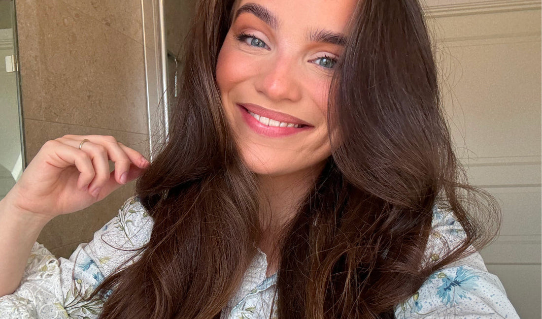 Girl with curls and flower dress